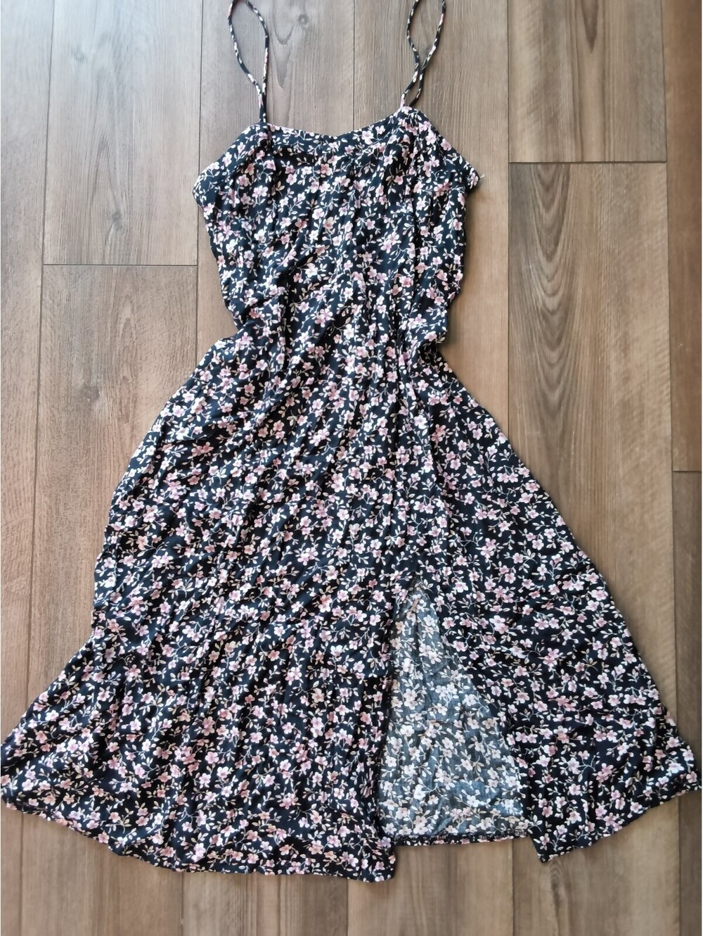 Shein Women's Floral Print Strappy Midi Dress Flowy Light Size 8/10 M